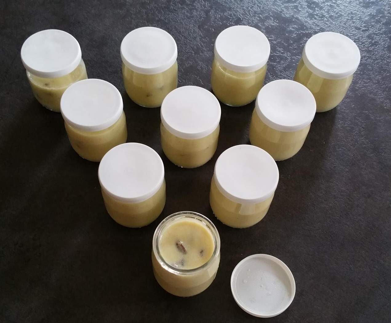 Flan de semoule aux raisins