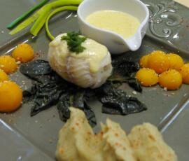 Fleur de cabillaud et sa purée de légumes oubliés