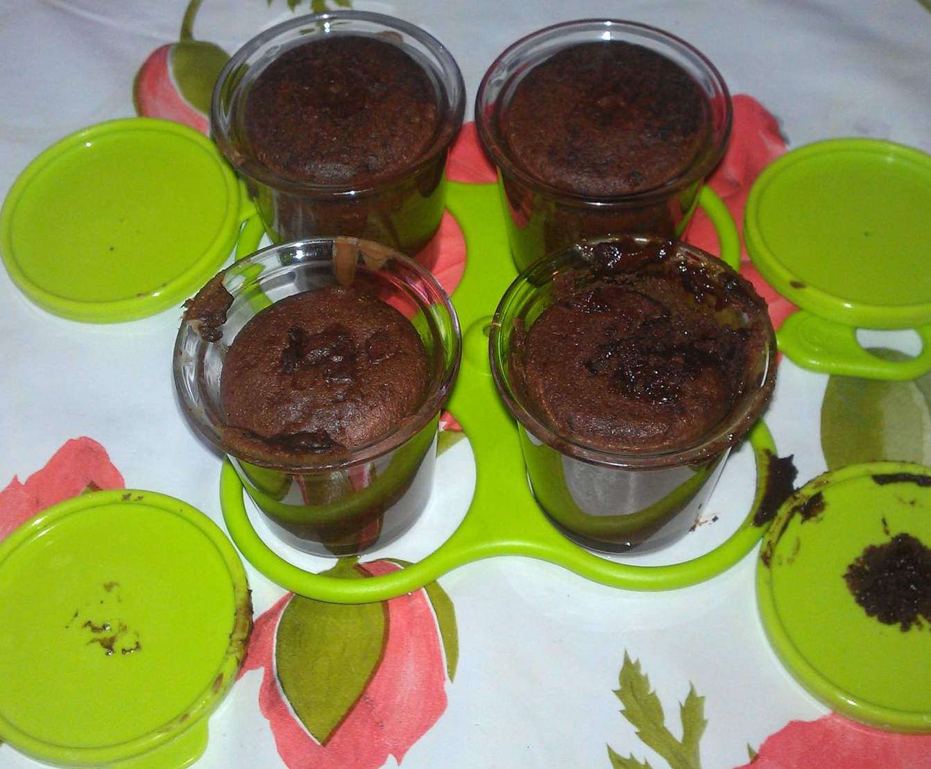 Fondant au chocolat en verrines