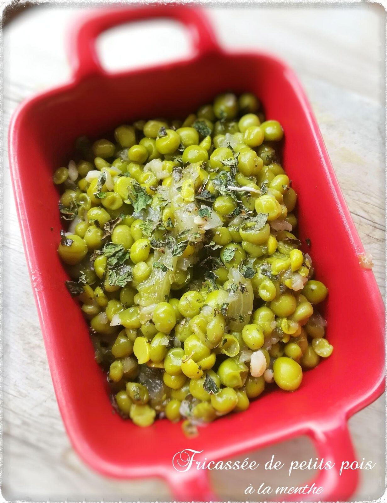 Fricassée de petits pois à la menthe