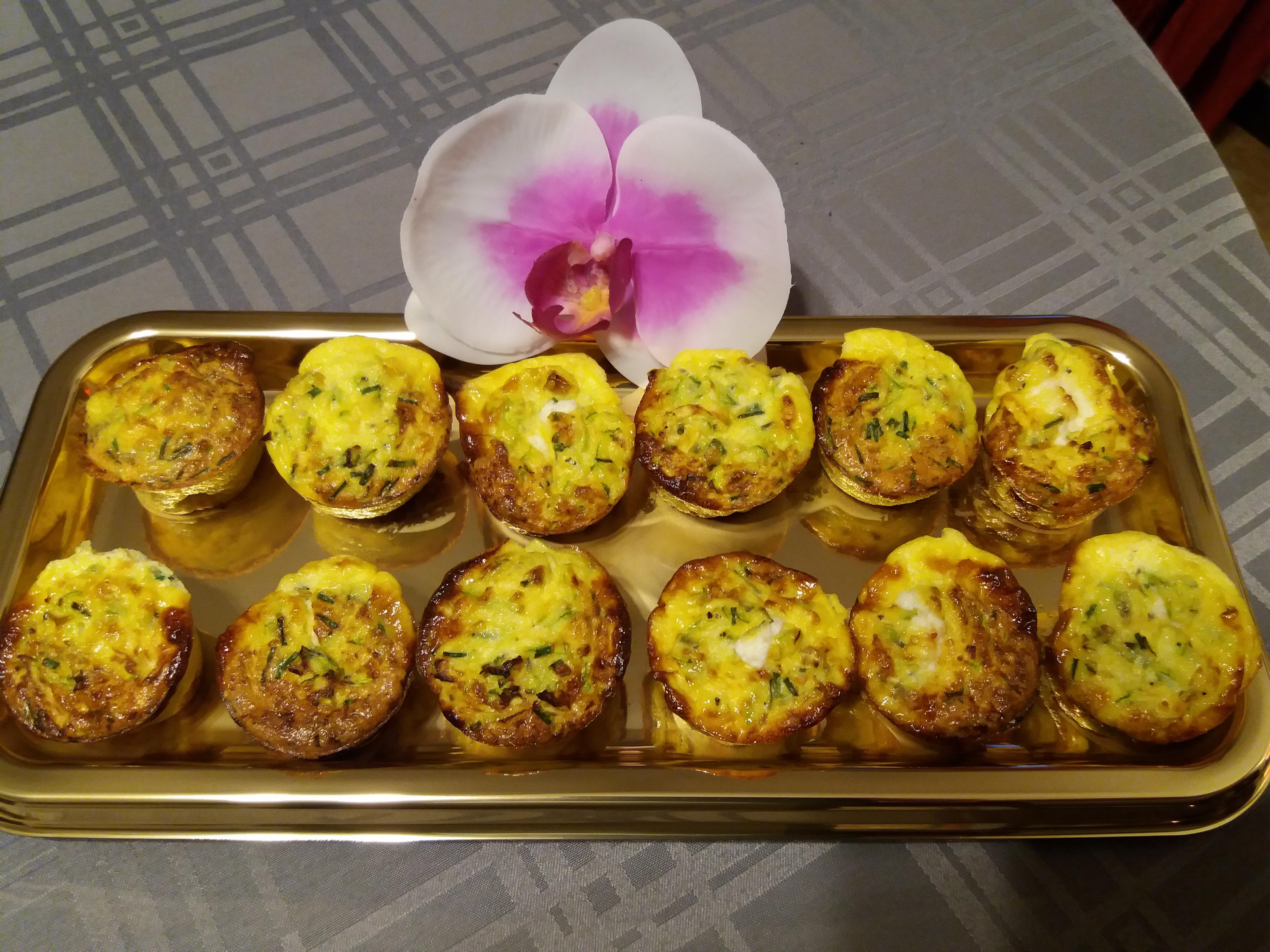 Frittatas à la courgette et chèvre