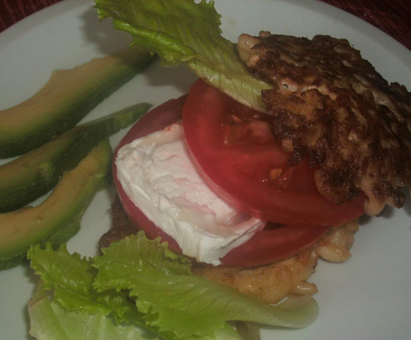 Galettes de COQUILLETTES et chèvre comme un burger