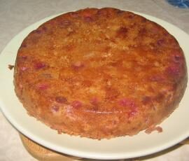 Gateau aux cerises caramélisé