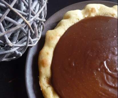 Gâteau aux pommes et sa ganache aux carambars
