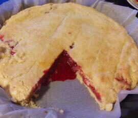 Gâteau Basque chocolat blanc framboise