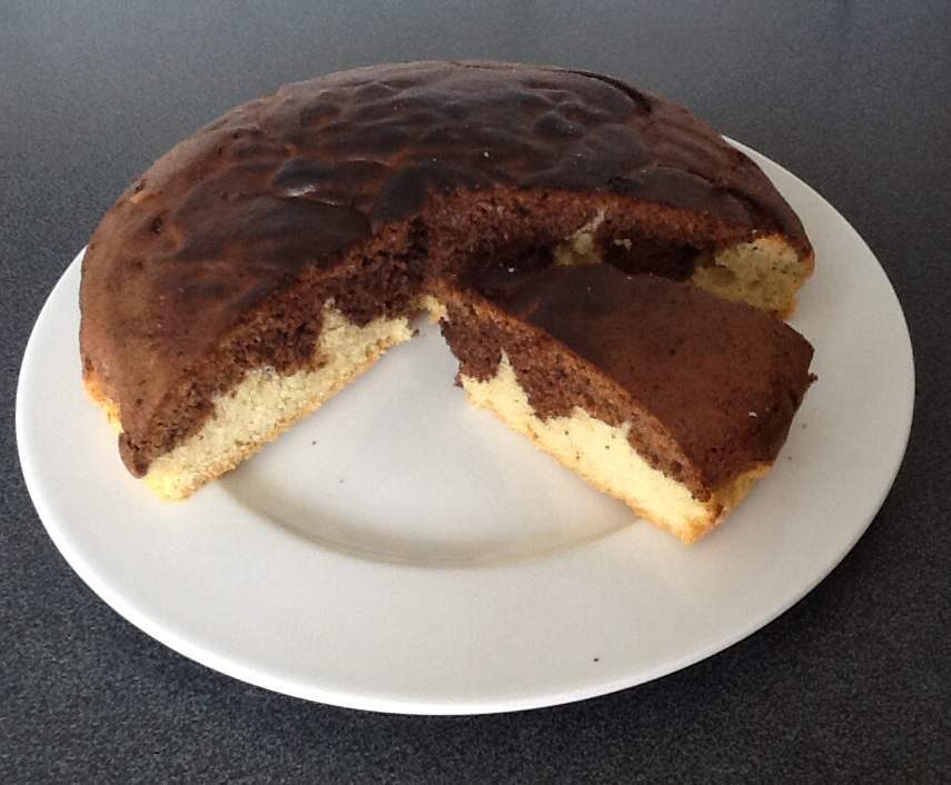 Gâteau chocolat-vanille express