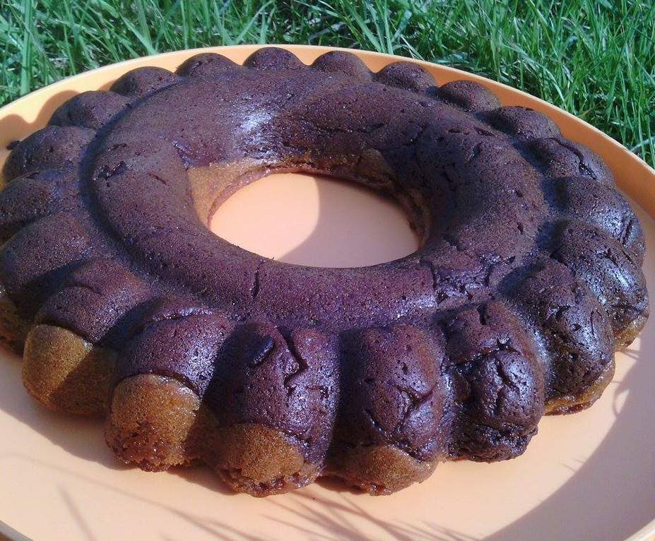 Gateau de semoule chocolat et caramel