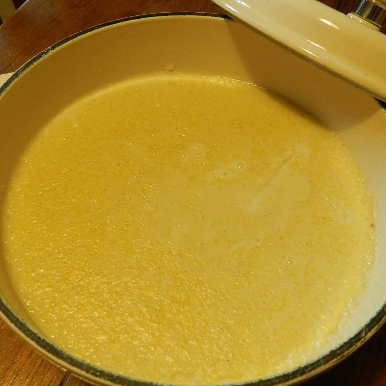 Gateau de semoule maïs/ riz au lait de soja