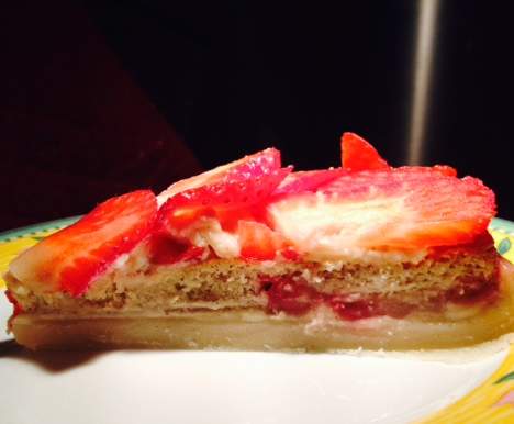 gâteau magique aux fraises