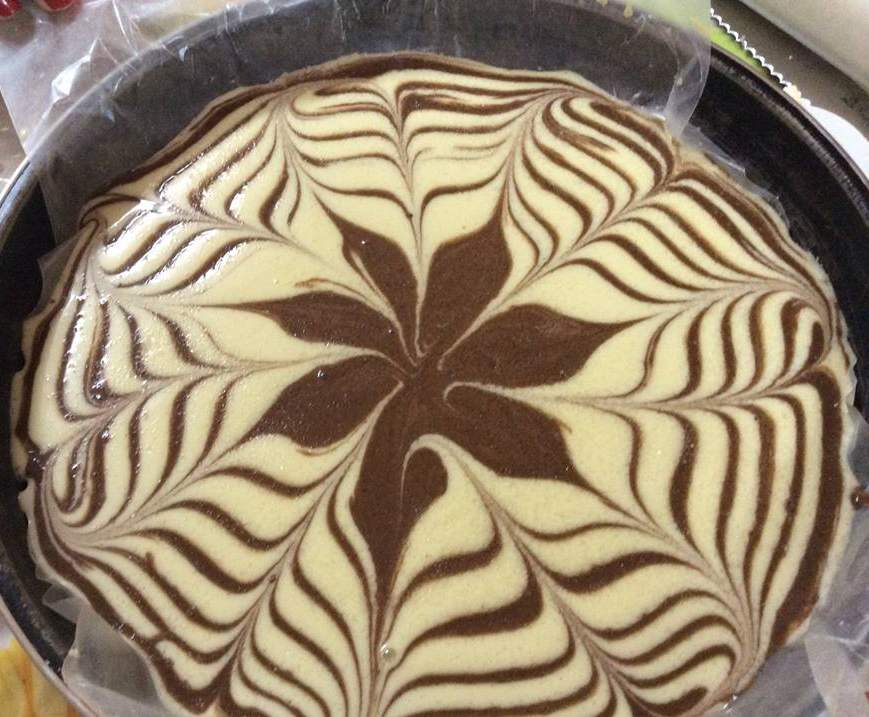 Gâteau Marbré etoilé