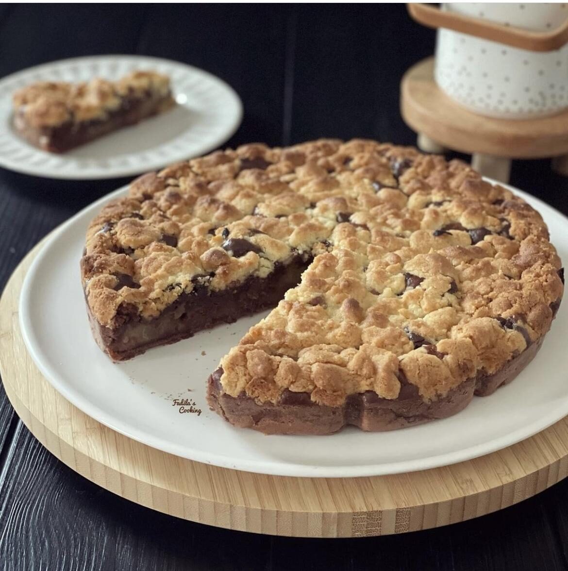 Gâteau poire chocolat façon crumble par Fadilascooking