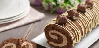 Gâteau roulé au Kinder Bueno