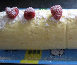 Gâteau Roulé aux framboises
