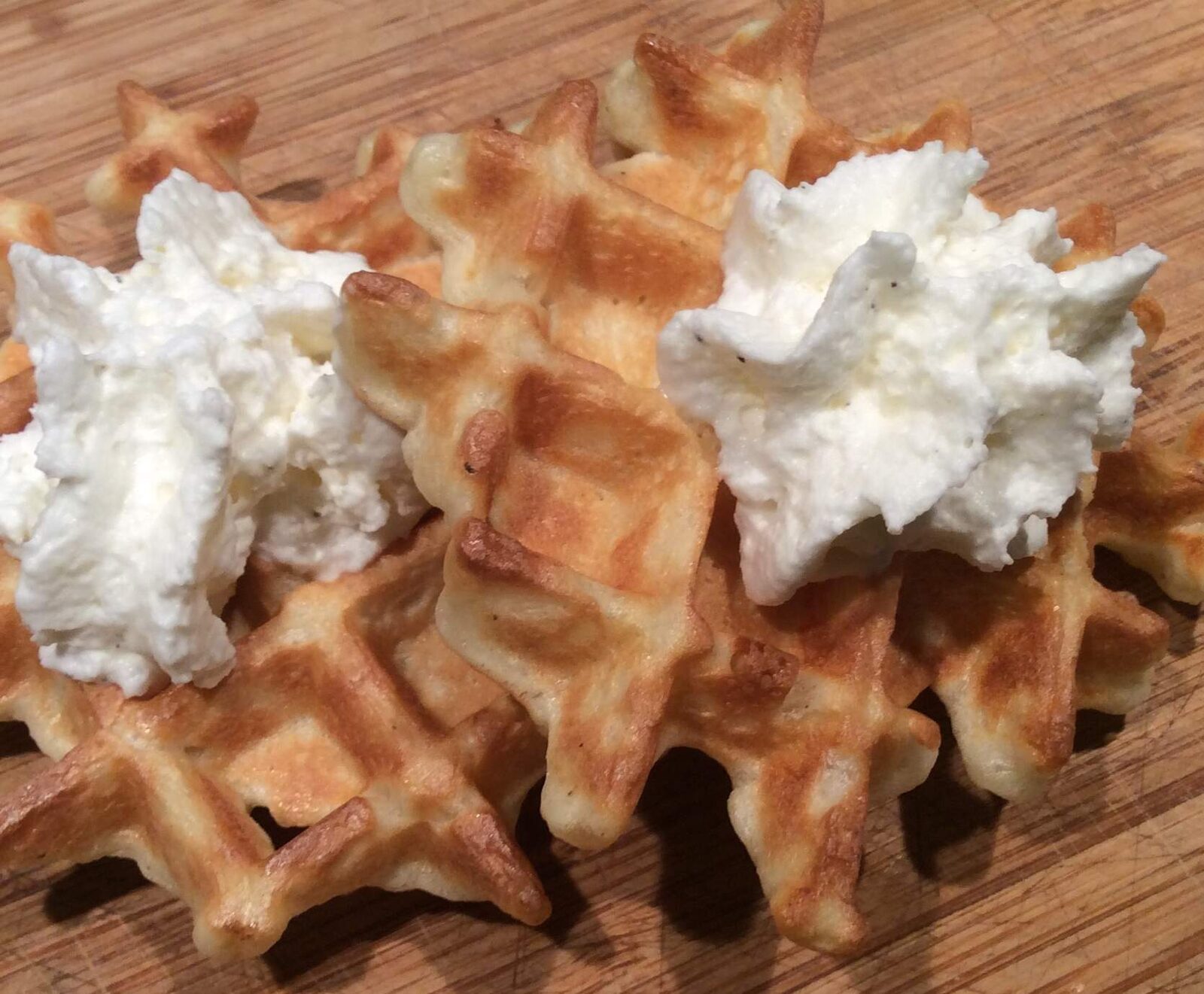 Gaufres salées citron confit et gingembre