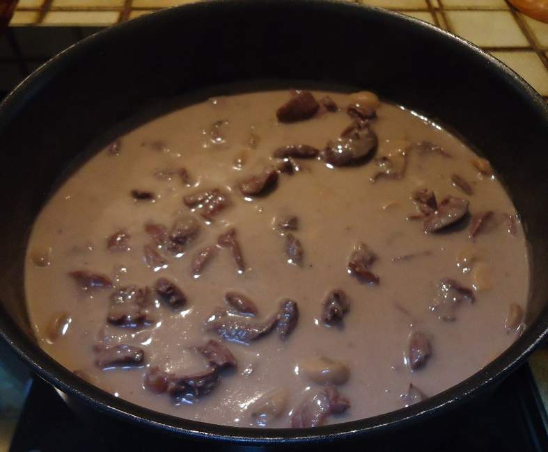 gésiers de dinde au vin rouge