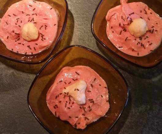 Glace allégée à la fraise