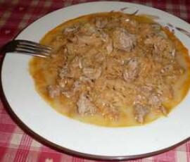 Goulash de porc au cidre et à la choucroute