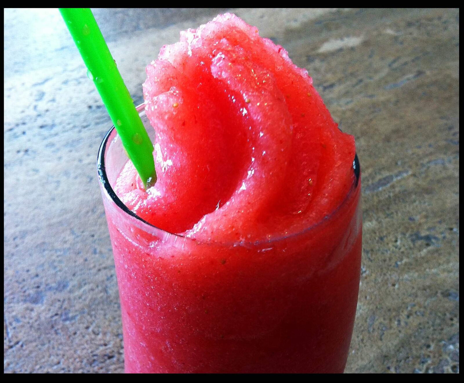 Granité de fraise : 