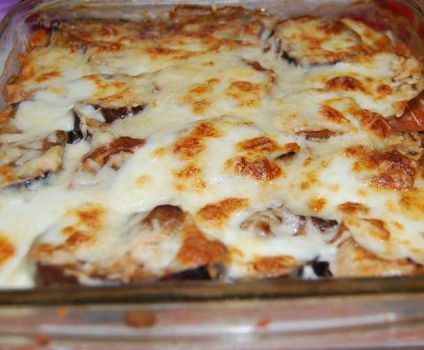 Gratin d'aubergines à la mozzarella