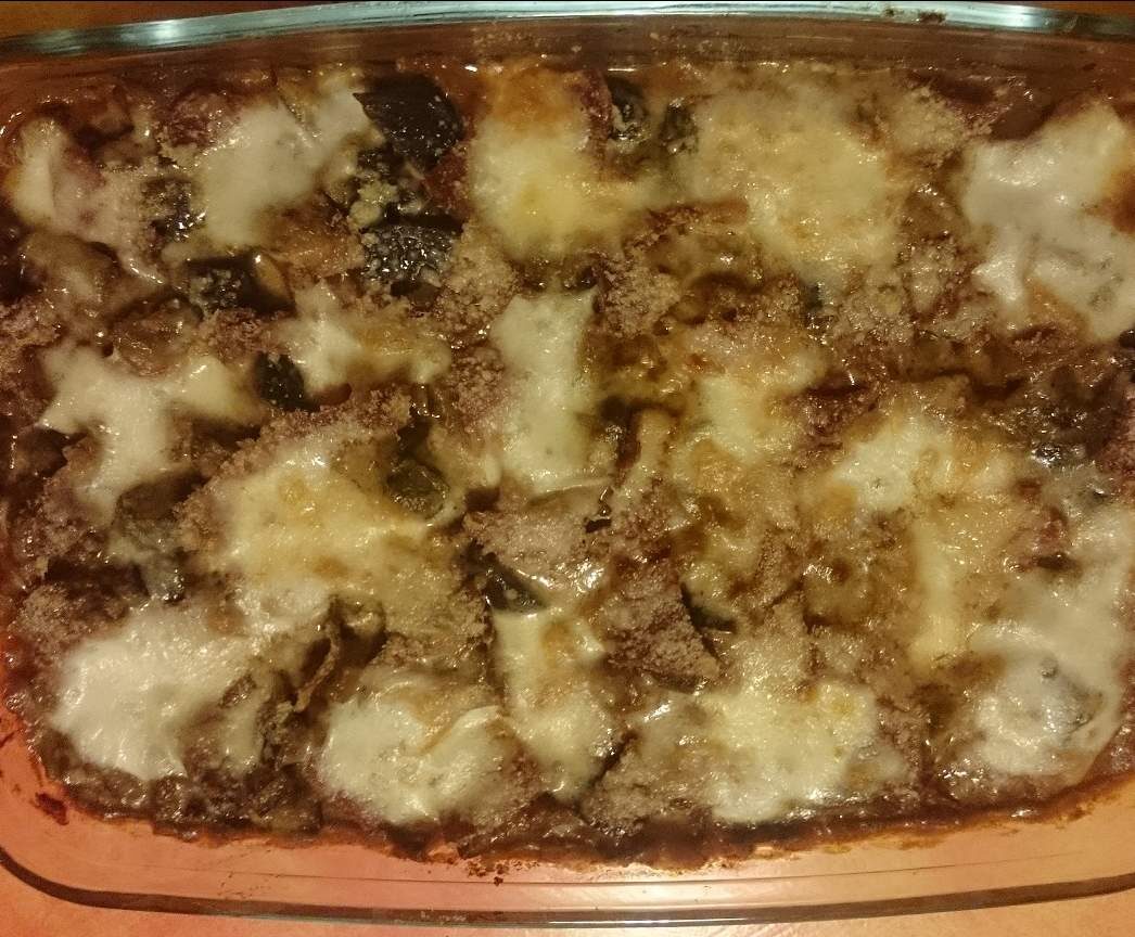 Gratin d'aubergines et coppa