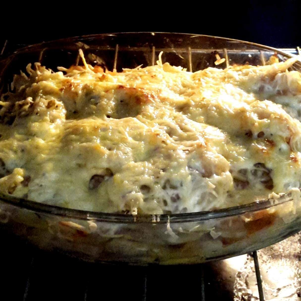 Gratin dauphinois au saumon fumé