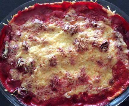 Gratin de betteraves rouges