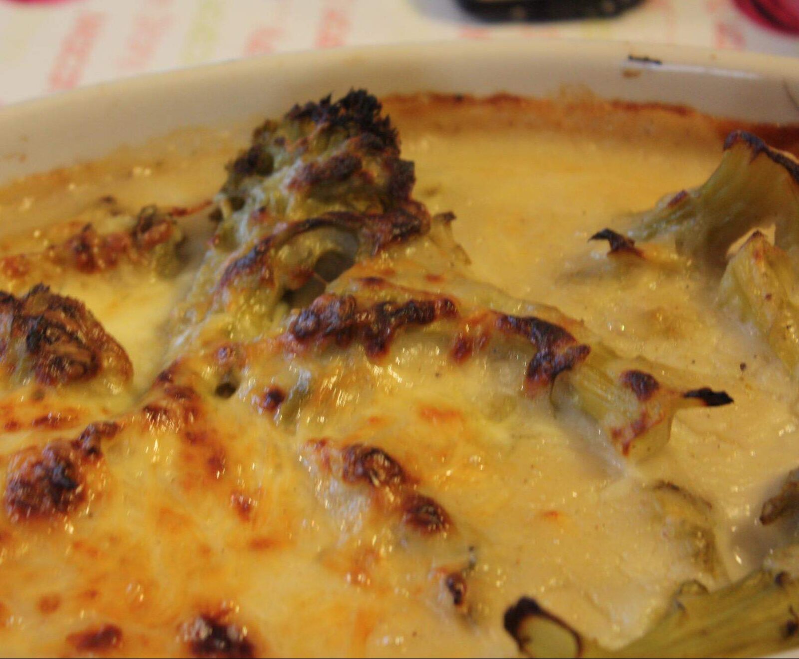Gratin de brocolis à la béchamel d'avoine