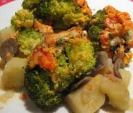 Gratin de brocolis/pommes de terre