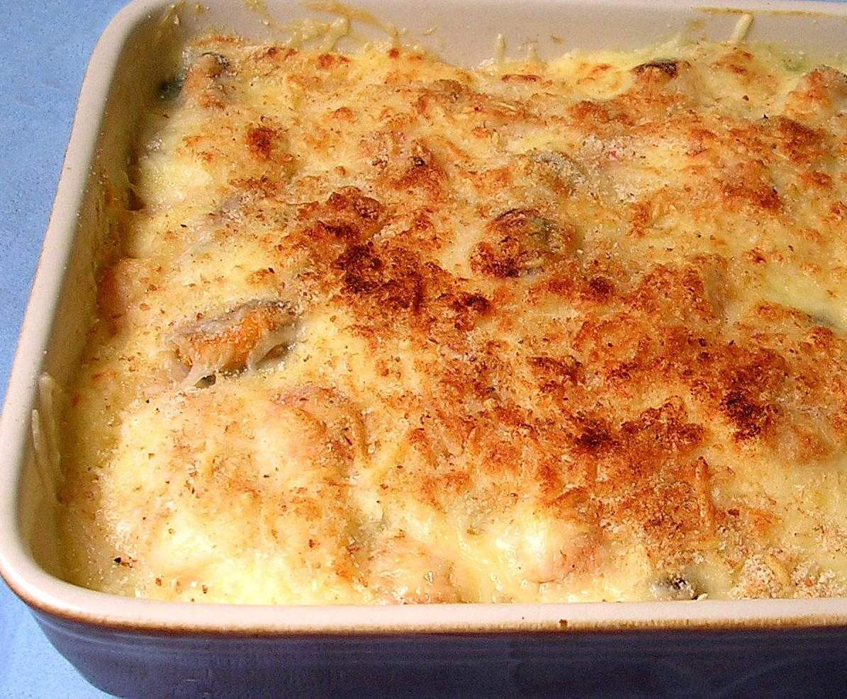 Gratin de cabillaud aux poireaux