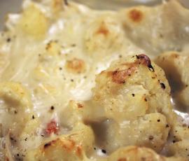 Gratin de chou-fleur VEGAN à la béchamel d'amande (sans gluten/sans lait/sans matière grasse)