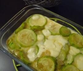 Gratin de courgettes au babybel et au curry