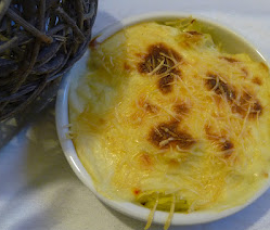 Gratin de courgettes au saumon fumé