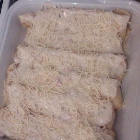 Gratin de crêpes Jambon - Fromage - Champignons