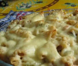Gratin de penne aux légumes et dés de volaille