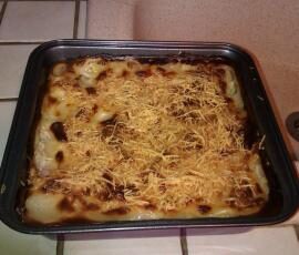 Gratin de poireau au jambon