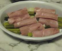 Gratin de poireaux au jambon à la sauce blanche