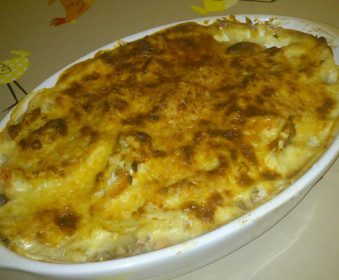 Gratin patisson, carottes, pommes de terre
