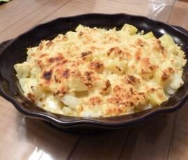 Gratin pomme de terre / chou fleur / saumon