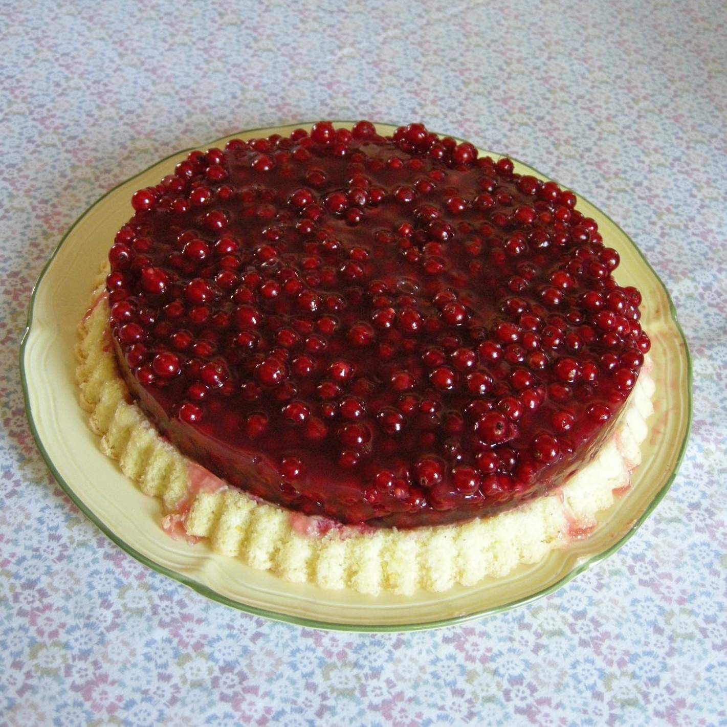 Groseilles en gelée sur biscuit