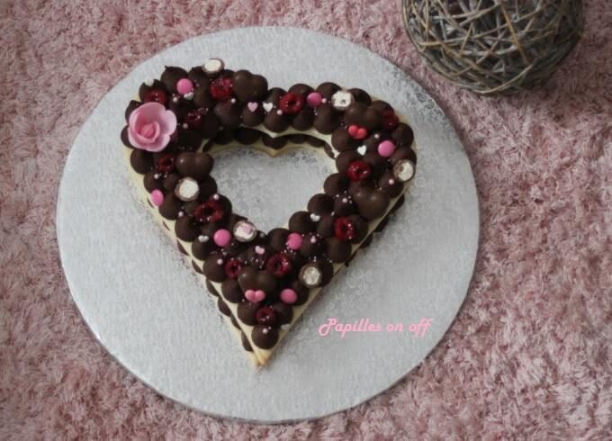 Heart cake chocolat noir et framboises (number cake/letter cake)