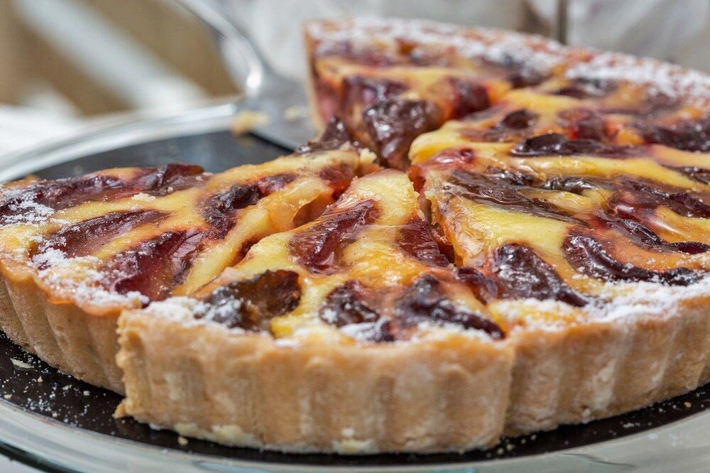 La tarte aux prunes à l'alsacienne