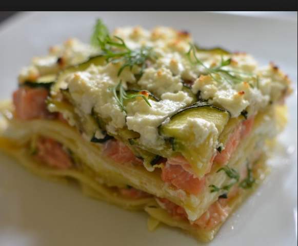 lasagne au saumon et poireaux