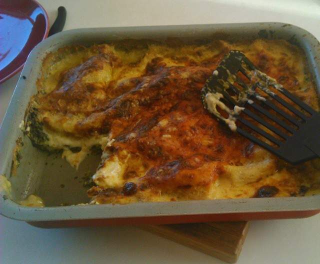 Lasagne épinards et fromage à raclette