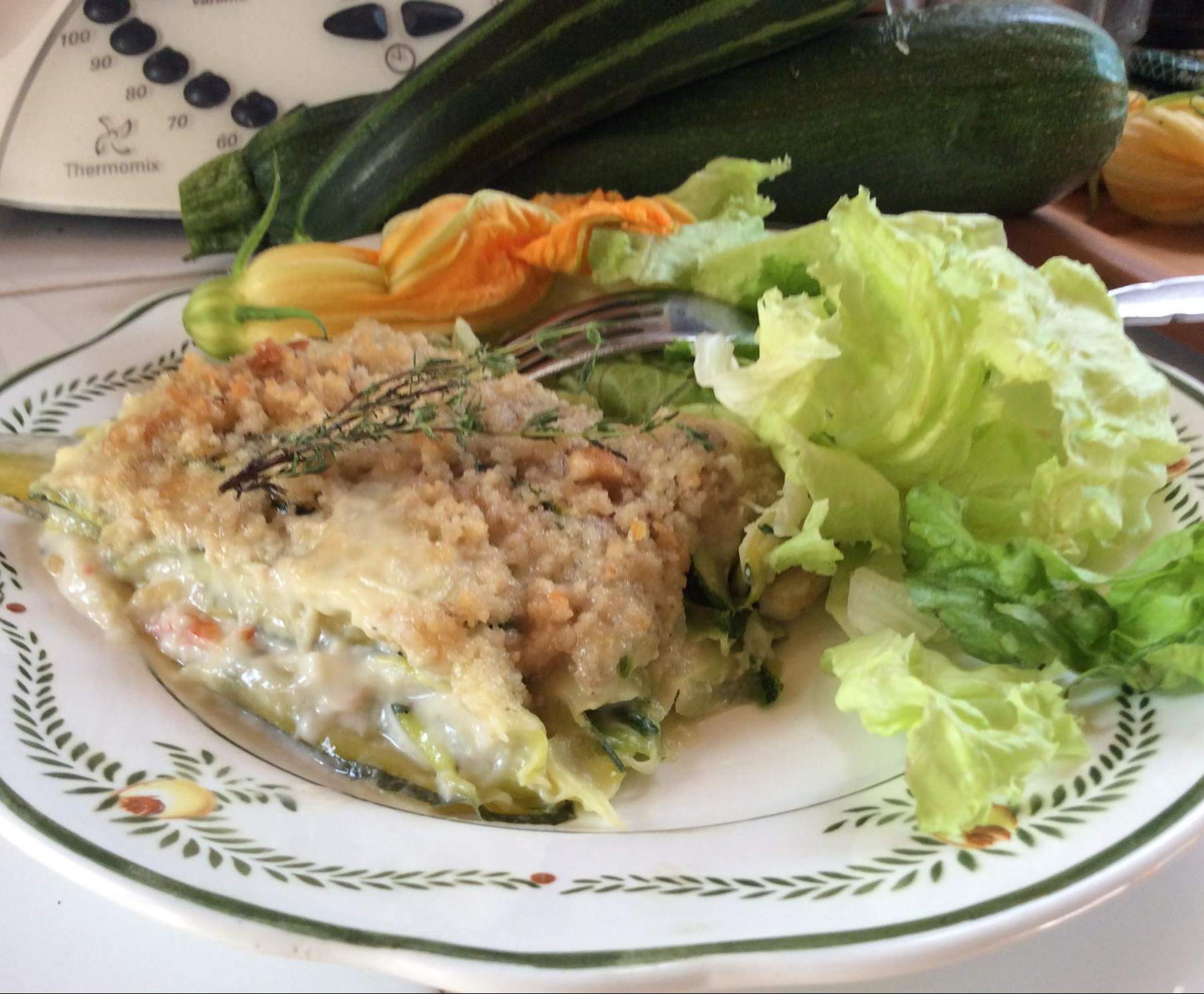 Lasagnes de courgettes au crabe