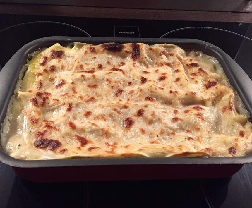 Lasagnes de légumes, béchamel camembert