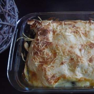 Lasagnes épinards, saumon et chaource