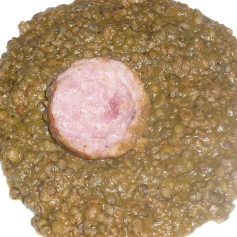 Lentilles aux 2 saucisses (ou 3)