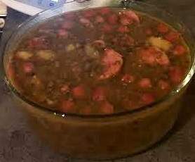 Lentilles et ses saucisses