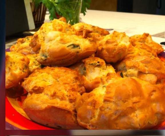 madeleines au chèvre et à la menthe