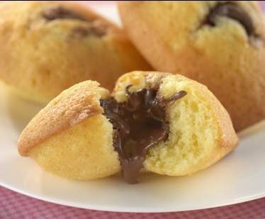 Madeleines au coeur Nutella